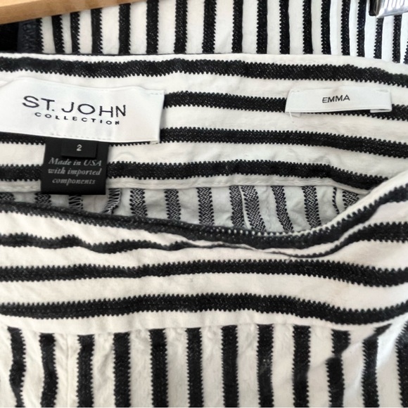 St. John Emma Striped Straight Leg Pants - Picture 12 of 12